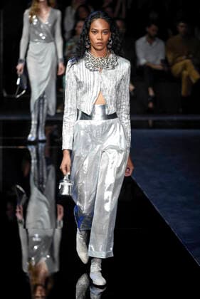 Milan Fashion Week, Women Spring Summer 2020. Milan, Women s Fashion, Spring Summer 2020. Emporio Armani catwalk. Pictured: model  Copyright: xSimonaxChiocciax xIPAx xFotosickix