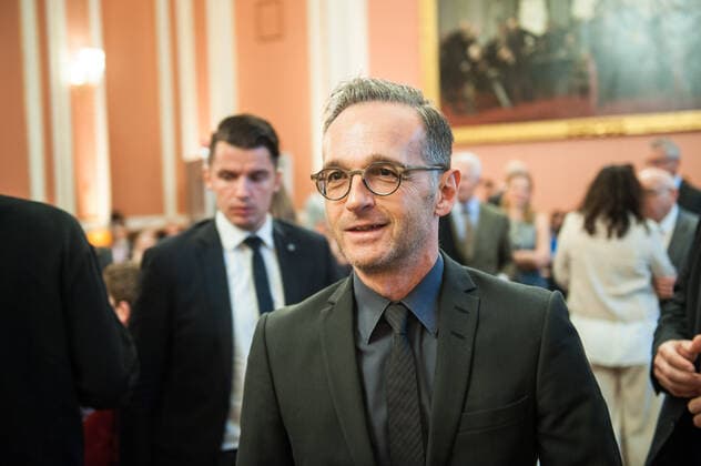 Shimon-Peres-Preis-2019 Heiko Maas Bundesaussenminister Heiko Maas, anlässlich der Verleihung des Shimon-Peres-Preises 2019, im Festsaal des Roten Rathauses in Berlin. Shimon-Peres-Preis 2019; Peres Preis; Shimon-Peres-Preisverleihung; Heiko Maas; Bundesaussenminister; Aussenminister Heiko Maas. Berlin Berlin Deu