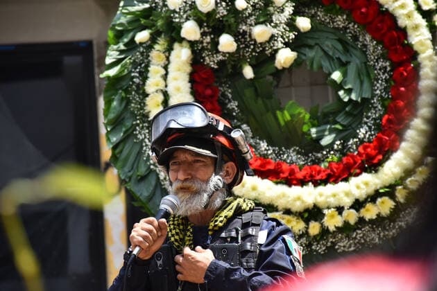 2th Anniversary of the September 19 Earthquake MEXICO CITY , MEXICO - SEPTEMBER 19: Moles Carlos Cienfuegos speaks during a Mass by people who lost their lives in the earthquake of 2017 at Tlalpan Multifamily on September 19, 2019 in Mexico City, Mexico. The earthquake of September 19, 2017 with a magnitude of 7.1 on scale Richter occurred at 13:14 hours left 369 dead throughout the country and hundreds of victims  Copyright: xCarlosxTischlerx EYE_1366