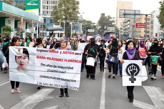 September 19, 2019: EUM20190919SOC06.JPG .CIUDAD DE MEXICO. ProtestProtesta-Feminista.- 19de septiembre de 2019. Aspectos de la marcha denominada Terremoto Feminista en protesta por los feminicidios, que salio del Monumento a la Revolucion y llego al Ãngel de la Independencia. Foto: Agencia EL UNIVERSALBerenice FregosoEELG Copyright: xElxUniversalx