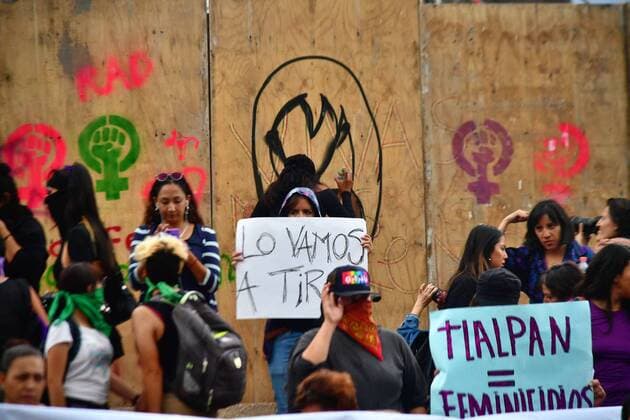 September 19, 2019: EUM20190919SOC09.JPG .CIUDAD DE MEXICO. ProtestProtesta-Feminista.- 19de septiembre de 2019. Aspectos de la marcha denominada Terremoto Feminista en protesta por los feminicidios, que salio del Monumento a la Revolucion y llego al Ãngel de la Independencia. Foto: Agencia EL UNIVERSALBerenice FregosoEELG Copyright: xElxUniversalx