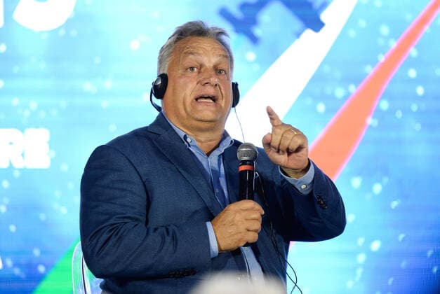 Rom, Viktor Orban besucht Atreju Jugendtreffen foto IPP Silvia Lore Roma 21-09-2019 Atreju 2019 nella foto Viktor Orban primo ministro ungherese  0