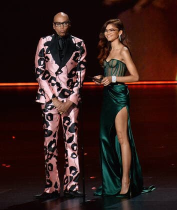 RuPaul (L) and Zendaya present the award for Outstanding Directing for a Limited Series, Movie onstage during the 71st annual Primetime Emmy Awards at the Microsoft Theater in downtown Los Angeles on Sunday, September 22, 2019.  LAP20190922295 JIMxRUYMEN