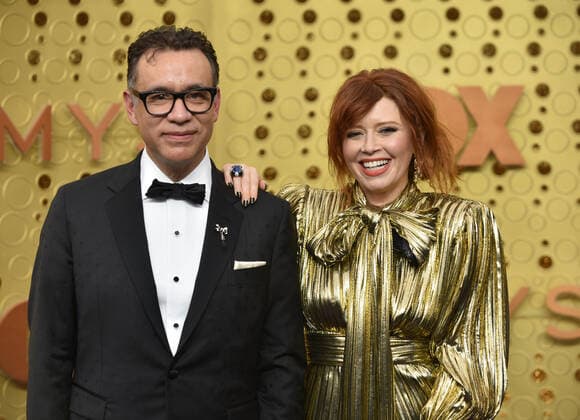 (L-R) Fred Armisen and Natasha Lyonne arrive for the 71st annual Primetime Emmy Awards held at the Microsoft Theater in downtown Los Angeles on Sunday, September 22, 2019.  LAP20190922533 CHRISTINExCHEW