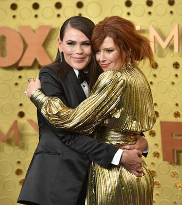 (L-R) Clea DuVall and Natasha Lyonne arrive for the 71st annual Primetime Emmy Awards held at the Microsoft Theater in downtown Los Angeles on Sunday, September 22, 2019.  LAP20190922535 CHRISTINExCHEW