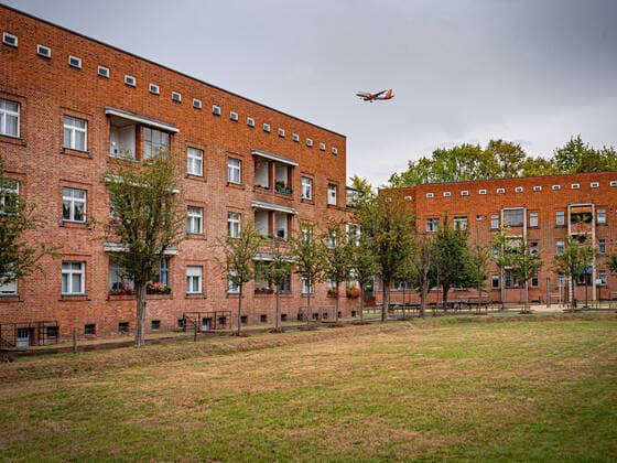 Berlin Mitte OT Wedding; Siedlung Schillerpark, Teil des UNESCO - Weltkulturerbe, Siedlungen der Berliner Moderne, 1924 1930 von Bruno Taut erbaut, liegt zwischen Barfusstraße, Bristolstraße, Corker und Dubliner Straße Berlin Wedding