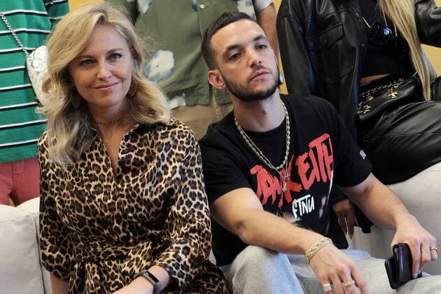 The general director of the south and east of Sportify Europe, Federica Tremolada and the trap singer and rapper, C. Tangana during the Spanish Urban Music Event organized by Spotify on September 25, 2019 in Madrid, Spain.  (2019092505)