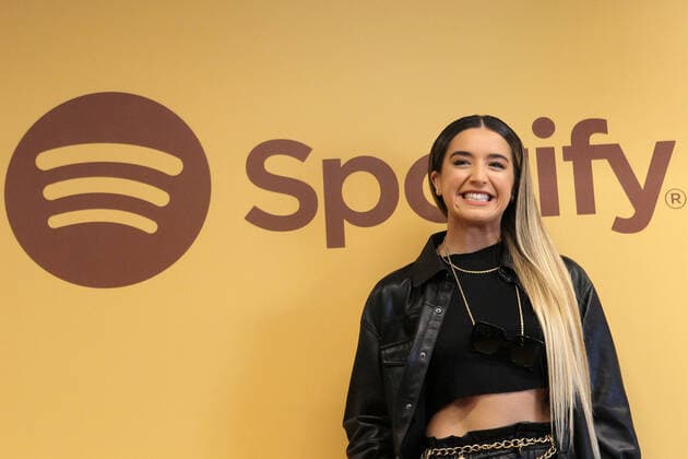 The pop singer and dancer, Lola indigo, during the Spanish Urban Music Event organized by Spotify on September 25, 2019 in Madrid, Spain.  (2019092538)