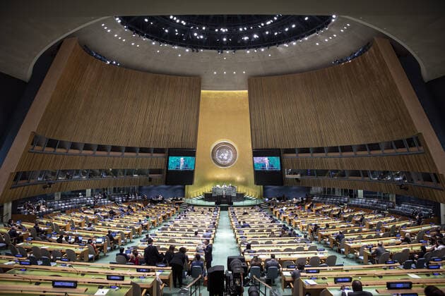 Bilder des Jahres 2019, News 09 September News Themen der Woche KW39 News Bilder des Tages Rede von Bundesaussenminister Heiko Maas, SPD, bei der 68. Generalversammlung der Vereinten Nationen, New York. 25.09.2019 New York United States *** Speech by Federal Foreign Minister Heiko Maas, SPD, at the 68th United Nations General Assembly, New York 25 09 2019 New York United States Copyright: xThomasxKoehler photothek.netx
