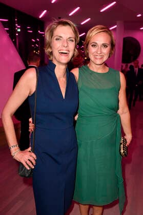 Marietta Slomka und Caren Miosga bei der Verleihung des Deutschen Radiopreises 2019 in der Elbphilharmonie. Hamburg, 25.09.2019