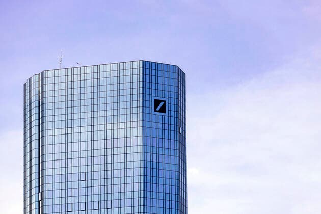 Der Deutsche Bank Tower in der Bankencity. Frankfurt, 25.09.2019