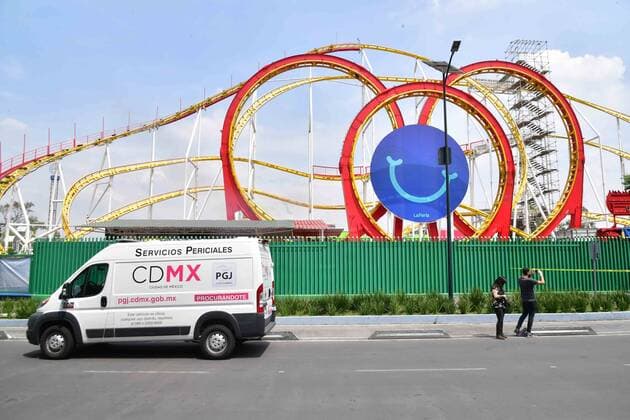 Mexiko-Stadt, Achterbahn entgleist in Freizeitpark La Feria de Chapultepec September 28, 2019: EUM20190928ACT09.JPG.CIUDAD DE MEXICO. AccidentAccidente-Feria Chapultepec.- 28 de septiembre de 2019. El accidente ocurrido en el juego mecanico conocido como Quimera en la Feria de Chapultepec deja dos personas fallecidas y dos heridas. Foto: Agencia EL UNIVERSALHugo GarciaEELG Copyright: xElxUniversalx