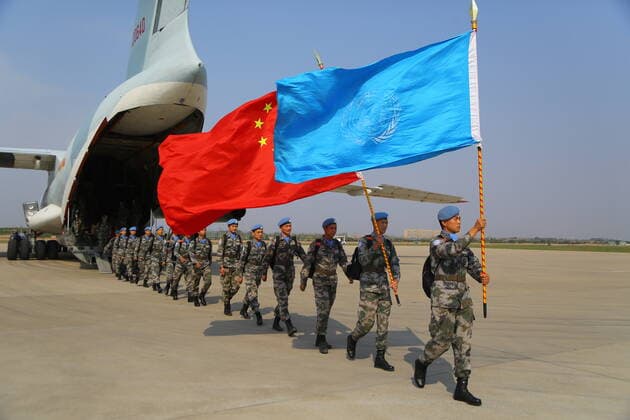 September 29, 2019, Zhengzhou, Henan, China: Second team of the ninth batch of Chinese Peacekeeping force in the Republic of South Sudan finish their mission and arrive at an airport in Zhengzhou city, central China s Henan province, 29 September 2019. *** Local Caption *** fachaoshi Zhengzhou China  - ZUMAc43_ 20190929_zaf_c43_108 Copyright: xStringerx