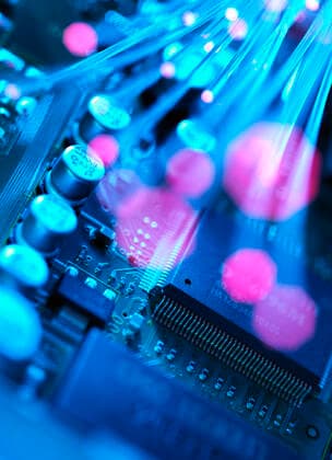 Fibre optics carrying data passing across electronic circuit board property released  ABRF00610