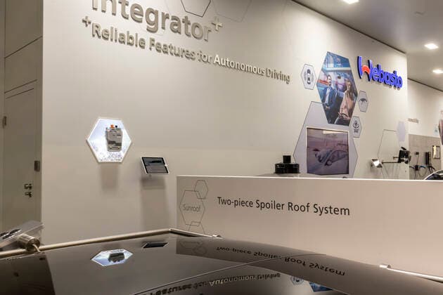 DEU, Deutschland, Hessen, Frankfurt am Main, 11.09.2019: Internationale Automobil-Ausstellung, IAA, Frankfurt am Main. Eine der größten und international bedeutendsten Automobilfachmessen der Welt. Zulieferer Webasto.