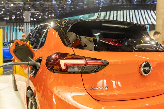 DEU, Deutschland, Hessen, Frankfurt am Main, 10.09.2019: Internationale Automobil-Ausstellung, IAA, Frankfurt am Main. Eine der größten und international bedeutendsten Automobilfachmessen der Welt. Opel Corsa e. *** DEU, Germany, Hesse, Frankfurt am Main, 10 09 2019 International Motor Show, IAA, Frankfurt am Main One of the worlds largest and most important international motor show Opel Corsa e