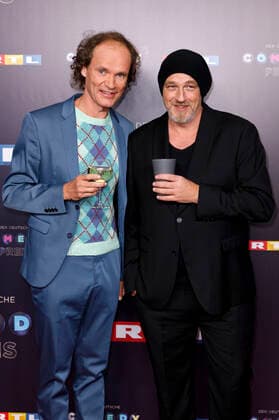 Olaf Schubert und Torsten Sträter bei der Verleihung des 23. Deutschen Comedypreises 2019 im Studio in Köln Mühlheim. Köln, 02.10.2019