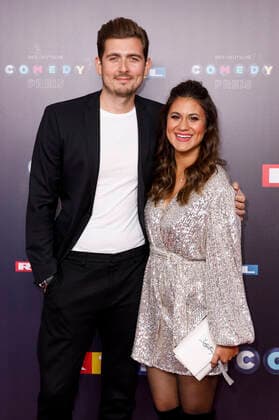Christian Wackert und Steffi Brungs bei der Verleihung des 23. Deutschen Comedypreises 2019 im Studio in Köln Mühlheim. Köln, 02.10.2019 *** Christian Wackert and Steffi Brungs at the award ceremony of the 23 German Comedy Prize 2019 in the Studio in Cologne Mühlheim Cologne, 02 10 2019 Foto:xC.xHardtx xFuturexImage