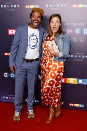 Simon Pearce und Kathrin Osterode bei der Verleihung des 23. Deutschen Comedypreises 2019 im Studio in Köln Mühlheim. Köln, 02.10.2019
