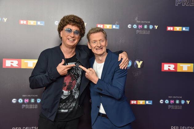 Komiker Atze Schröder und Michael Kessler kommt am 02.10.2019 in Kölner zur Verleihung des 20. Deutschen Comedypreis 2019, er jährlich an Komiker, für Comedy-Shows und Moderationen verliehen.