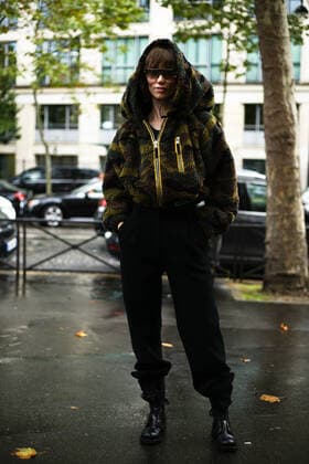 Anya Ziourova attending the Miu Miu show during Paris Fashion Week -Oct 1,2019- PFW: Spring 2020 Street Style Day 8, Paris France  Copyright: xValentinaxRanierix VR_PFW2019100195