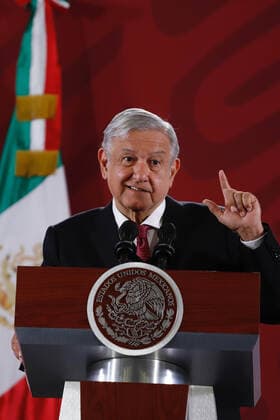 October 3, 2019: EUM20191003NAC11.JPG.CIUDAD DE MEXICO. PresidencyPresidencia-AMLO.- El presidente Andres Manuel Lopez Obrador durante la conferencia matutina de Palacio Nacional, el jueves 3 de octubre de 2019. Foto: Agencia EL UNIVERSALBerenice FregosoEELG Copyright: xElxUniversalx