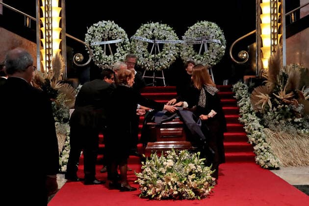 News Bilder des Tages October 3, 2019: EUM20191003CUL10.JPG.CIUDAD DE MEXICO. TributeHomenaje-Leon Portilla.- 3 de octubre de 2019. Aspectos del homenaje de cuerpo presente que se le realiza al historiador Miguel Leon Portilla en el Palacio de Bellas Artes. Foto: Agencia EL UNIVERSALJuan BoitesEELG Copyright: xElxUniversalx