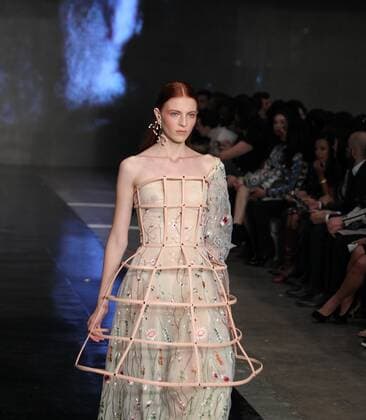 Models present creations of the Mexican brand Bernarda during the second day of the Mexico Mercedes-Benz Fashion Week, in Mexico City, Mexico, 08 October 2019. Mexico Mercedes-Benz Fashion Week !ACHTUNG: NUR REDAKTIONELLE NUTZUNG!  Copyright: xMarioxGuzmanx AME7166 20191009-637061922118829352
