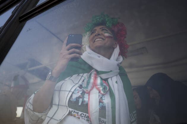 October 10, 2019, Tehran, Iran: Iranian women cheer as they arrive at the Azadi Stadium to watch the 2022 World Cup qualifier soccer match between Iran and Cambodia, in Tehran, Iran. Iranian women were freely allowed into the stadium for the first time in decades. They had been banned since 1981. Tehran Iran - ZUMAf146 20191010_zip_f146_045 Copyright: xRouzbehxFouladix