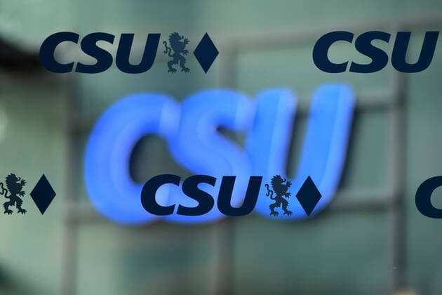 Randmotiv,Feature-CSU Schriftzug,Logo, CSU Vorstandssitzung in der CSU Zentrale in Muenchen am 14.10.2019.