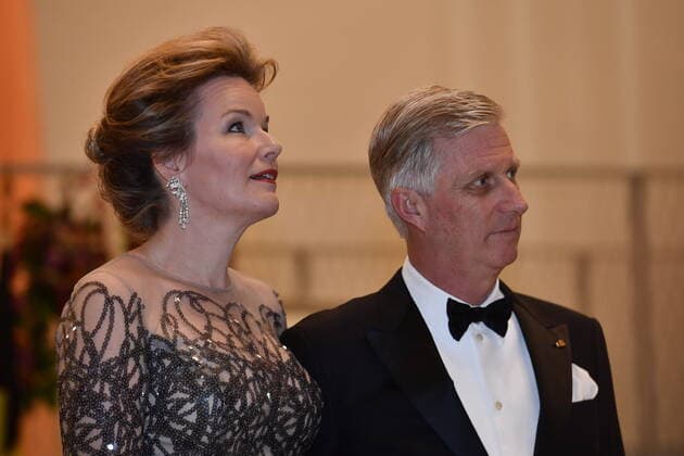 King Philippe - Filip of Belgium and Queen Mathilde of Belgium pictured at a concert hosted by Belgium King and Queen in honour of the Grand Duke, on the second day of a three days State visit of the Belgian royal couple to Luxembourg, Wednesday 16 October 2019.  DIRKxWAEM 05687993