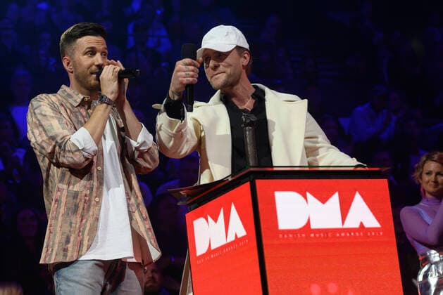 Modtager af prisen som AArets Nye Danske Livenavn Nik og Jay paa scenen under Danish Music Awards 2019 i K.B. Hallen torsdag den 17. oktober 2019. , Copenhagen Copyright: TorbenxChristensen TorbenxChristensenx COP300 spdk20191017-210153-L