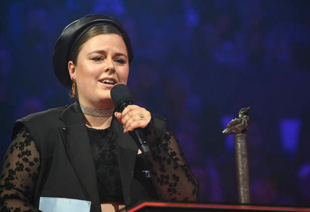 Modtager af prisen som AArets Danske Livenavn Jada paa scenen under Danish Music Awards 2019 i K.B. Hallen torsdag den 17. oktober 2019. , Copenhagen Copyright: TorbenxChristensen TorbenxChristensenx COP300 spdk20191017-213342-L