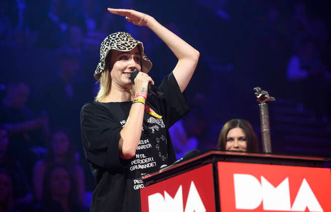 Modtager af Koda-prisen som AArets Danske Sangskriver MOE paa scenen under Danish Music Awards 2019 i K.B. Hallen torsdag den 17. oktober 2019. , Copenhagen Copyright: TorbenxChristensen TorbenxChristensenx COP300 spdk20191017-215739-L