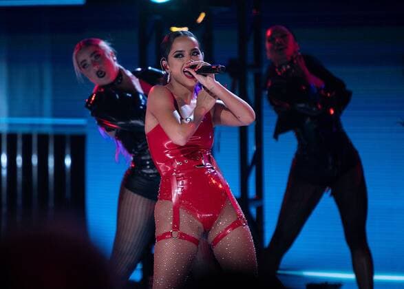 Singer Becky G performs during the Latin American Music Awards 2019, held at the Dolby Theater in Hollywood, California, USA, 17 October 2019. Latin American Music Awards 2019 !ACHTUNG: NUR REDAKTIONELLE NUTZUNG!  Copyright: xJAVIERxROJASx AME1445 20191018-637069714214144009