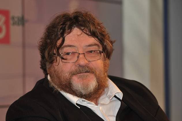 Frankfurter Buchmesse, von 16. bis 20.10.2019 in Frankfurt am Main. Foto: John Burnside, Buchtitel - Ueber Liebe und Magie *** Frankfurt Book Fair, from 16 to 20 10 2019 in Frankfurt am Main Photo John Burnside, book title About Love and Magic