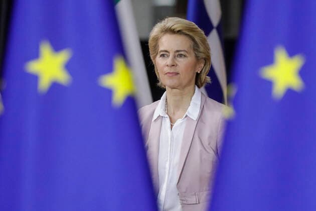 Bilder des Jahres 2019, News 10 Oktober News Themen der KW42 News Bilder des Tages Future European Commission president Ursula Von der Leyen pictured during the second day of the EU summit meeting, Friday 18 October 2019, at the European Union headquarters in Brussels.  THIERRYxROGE 05688730