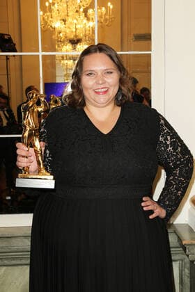 Preisträgerin Frauke Lodders bei der Verleihung Hessischer Film- und Kinopreis am 18.10.2019 in Frankfurt a. Main Hessischer Filmpreis 2019 in Frankfurt