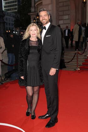 Ingo Zamperoni und Elke Fuchs bei der Verleihung Hessischer Film- und Kinopreis am 18.10.2019 in Frankfurt a. Main Hessischer Filmpreis 2019 in Frankfurt
