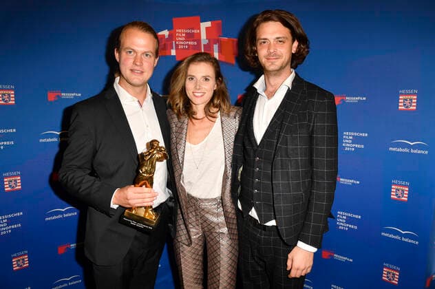 Tom Sommerlatte, Karin Hanczewski und Sebastian Fräsdorf bei der 30. Verleihung des Hessischen Film- und Kinopreises 2019 in der Alten Oper. Frankfurt, 18.10.2019