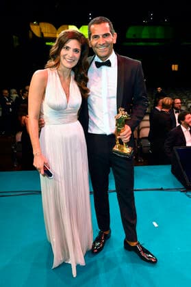 Katty Salie und Mitri Sirin bei der 30. Verleihung des Hessischen Film- und Kinopreises 2019 in der Alten Oper. Frankfurt, 18.10.2019
