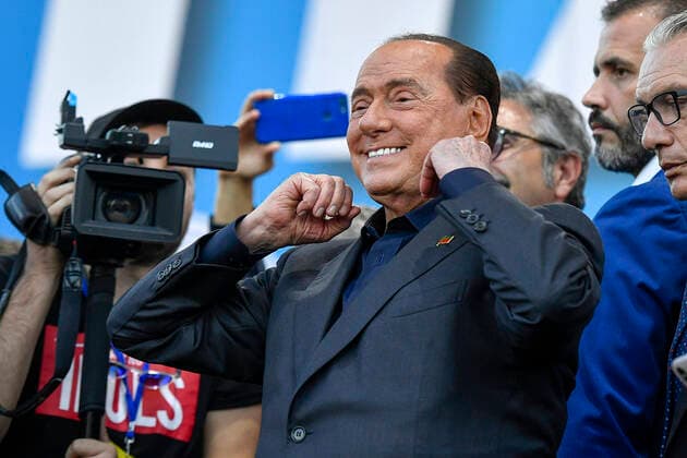 Silvio Berlusconi during the joint demonstration of the center-right organized by the League in Piazza San Giovanni in Rome (Luigi Mistrulli Fotogramma, Rome - 2019-10-19) p.s. la foto e utilizzabile nel rispetto del contesto in cui e stata scattata, e senza intento diffamatorio del decoro delle persone rappresentate  Copyright: xLuigixMistrullix xFOTOGRAMMAx