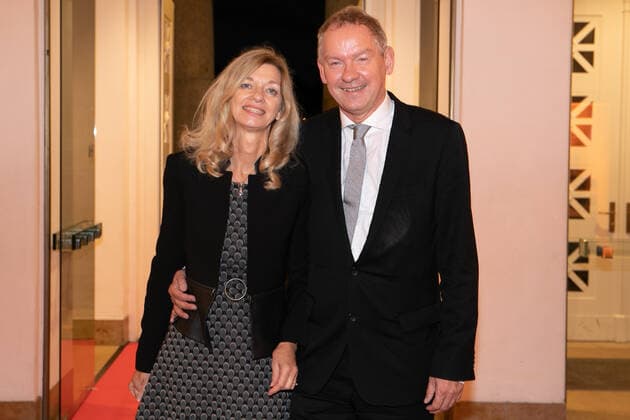 Hannover, Verleihung des Leibniz Ring Hannover an Meeresbiologin Prof.Dr. Antje Boetius, Laudatio Hannes Jaenicke, im Hannover Congress Centrum, Lutz Marmor mit Christina-Maria Peukert,