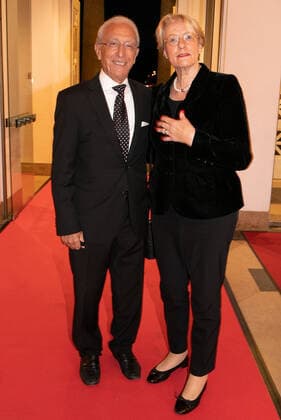 Entertainment Bilder des Tages Hannover, Verleihung des Leibniz Ring Hannover an Meeresbiologin Prof.Dr. Antje Boetius, Laudatio Hannes Jaenicke, im Hannover Congress Centrum, Prof. Madjid Samii mit Eske Nannen,