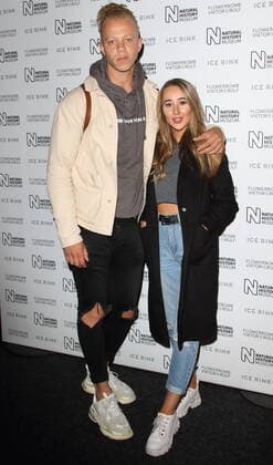 October 23, 2019, London, United Kingdom: Chris Jammer and Leah Holly at the Natural History Museum Ice Rink Launch Party in Kensington London United Kingdom - ZUMAs197 20191023_zaa_s197_169 Copyright: xKeithxMayhewx