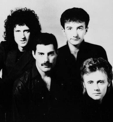 IMAGO ICONS: Freddie Mercury Brian May, Freddie Mercury, John Deacon, Roger Taylor Queen, Rock Band 01 May 1986  Copyright: MaryxEvansxAFxArchive 12064859 editorial use only