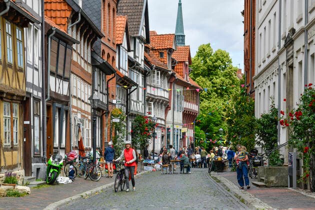 Fachwerkhäuser, Brühl, Hildesheim, Niedersachsen, Deutschland