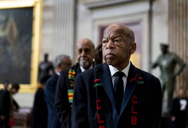 Civil Rights icon Congressman John Lewis (D-GA) prepares to pay his respects to Representative Elijah Cummings (D-MD) who lies in state within Statuary Hall during a memorial ceremony on Capitol Hill in Washington, DC on Thursday October 24, 2019. Cummings passed away on October 17, 2019 at the age of 68 due to complications regarding previous health conditions, he served in Congress for 23 years. Pool  WAX20191024178 MELINAxMARA