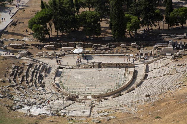Theatre of Dionysos (Dionysus), Acropolis, UNESCO World Heritage Site, Athens, Greece, Europe Copyright: RichardxMaschmeyer 801-2641