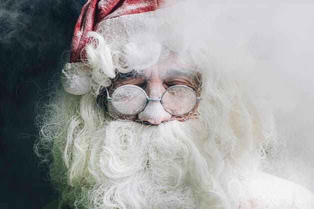 Portrait of Santa Claus with glasses model released Symbolfoto  OCMF00755